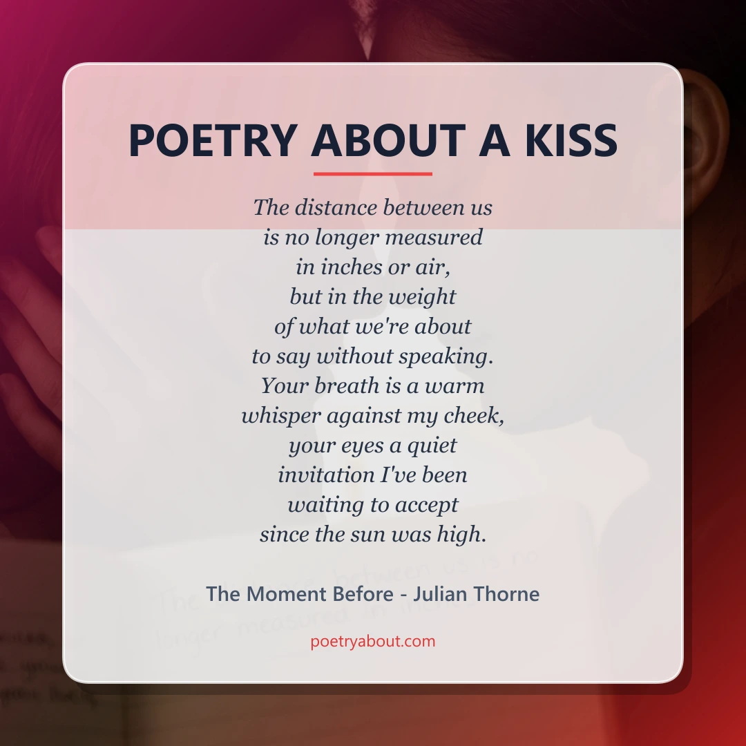 Poetry about Poetry About a Kiss - Social Card
