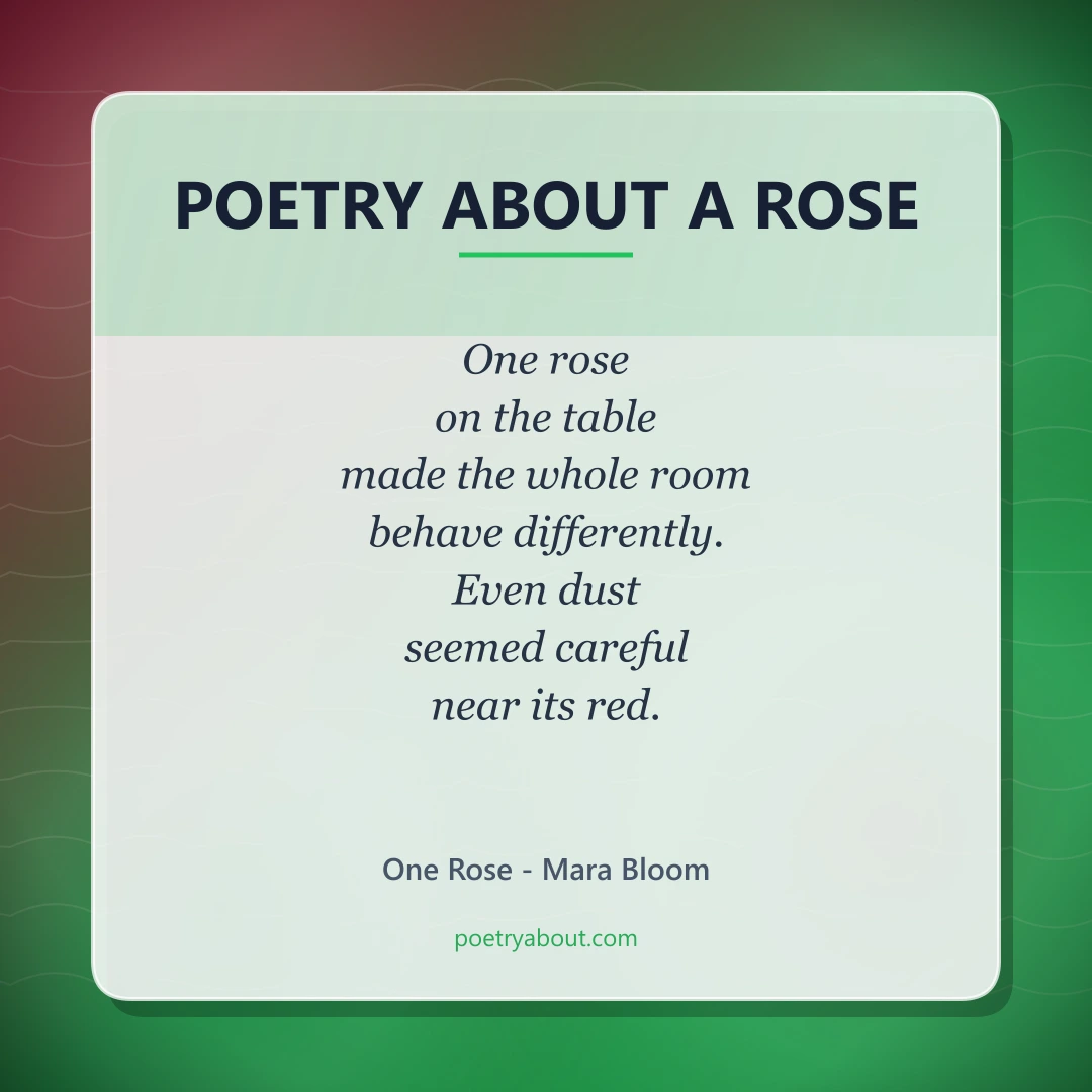 Poetry about Poetry About A Rose - Social Card