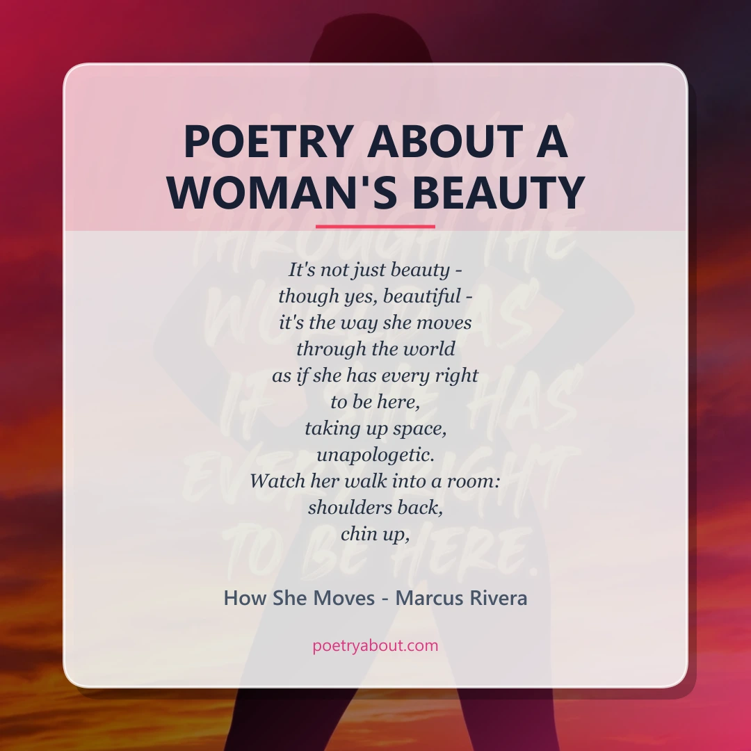 Poetry about Poetry About a Woman's Beauty - Social Card