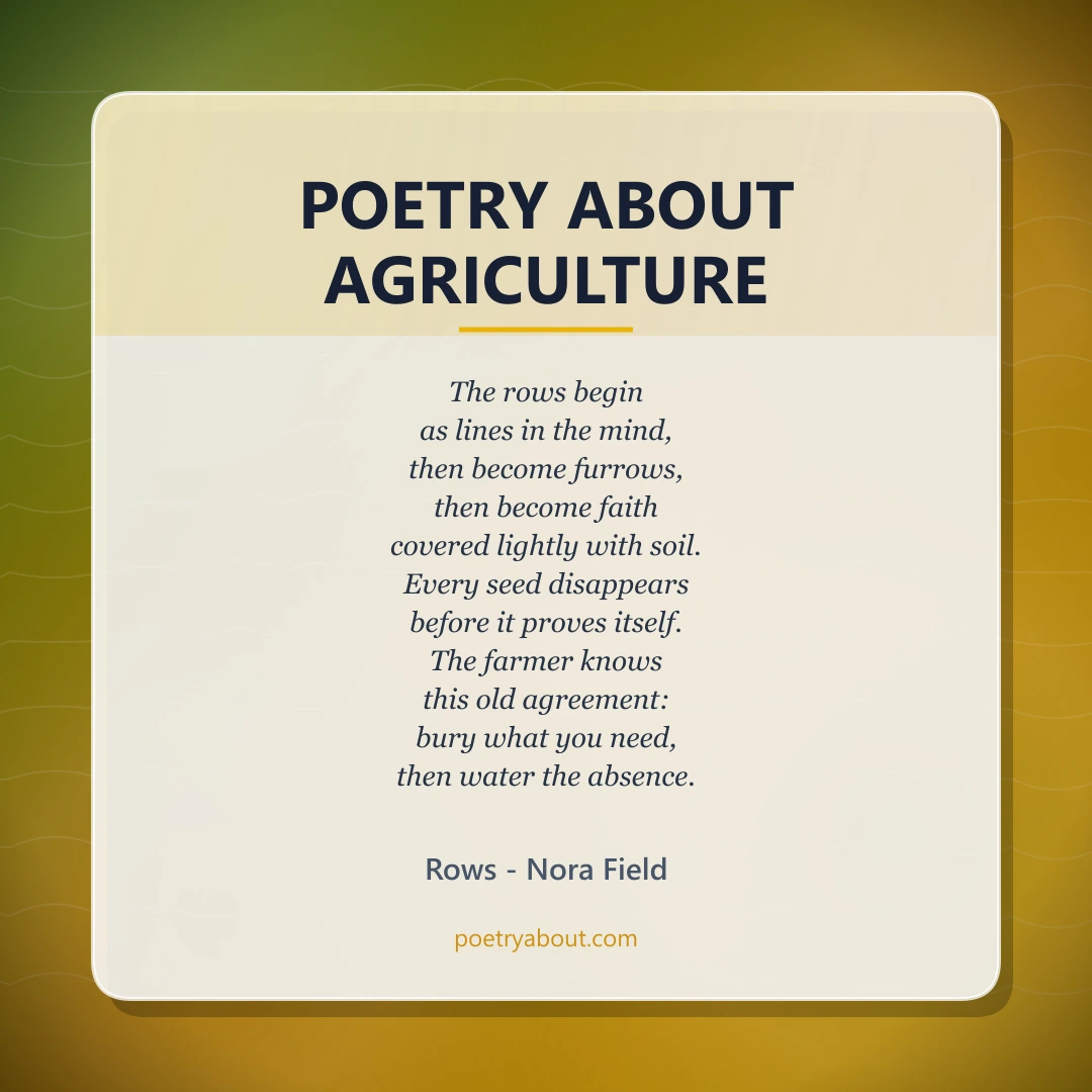 Poetry about Poetry About Agriculture - Social Card