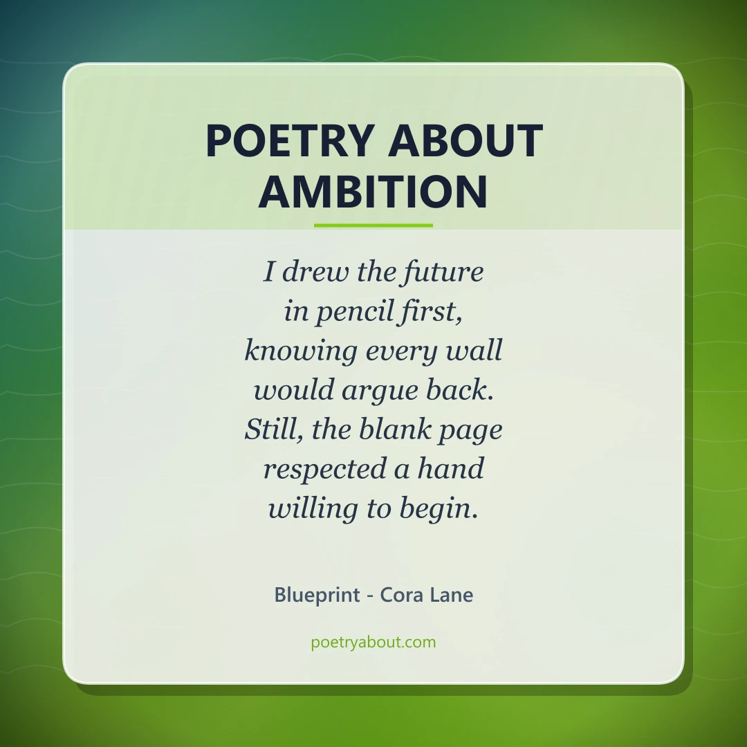 Poetry about Poetry About Ambition - Social Card