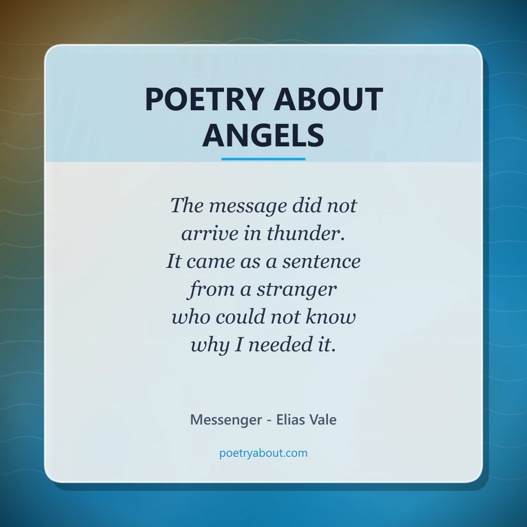 Poetry about Poetry About Angels - Social Card