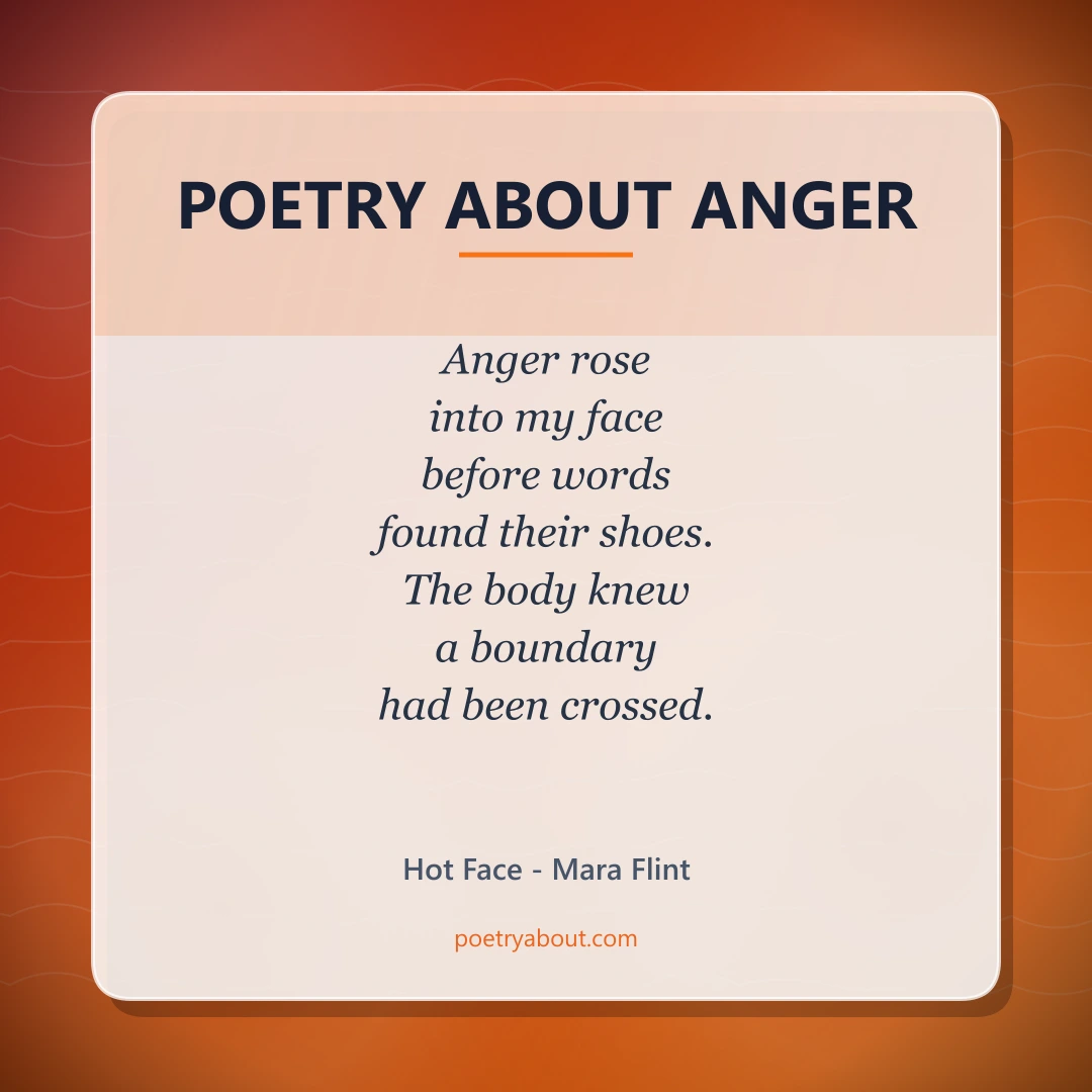 Poetry about Poetry About Anger - Social Card