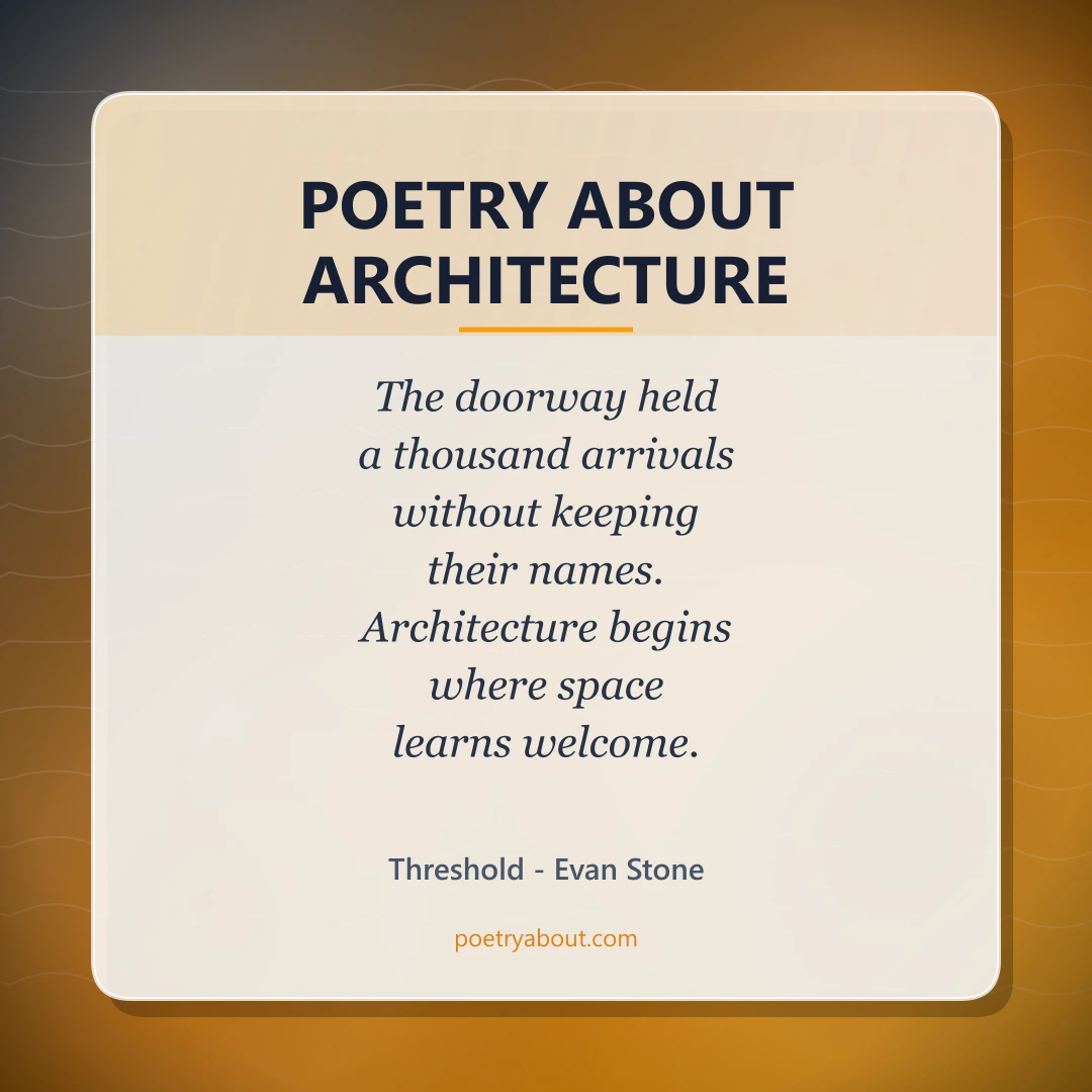 Poetry about Poetry About Architecture - Social Card
