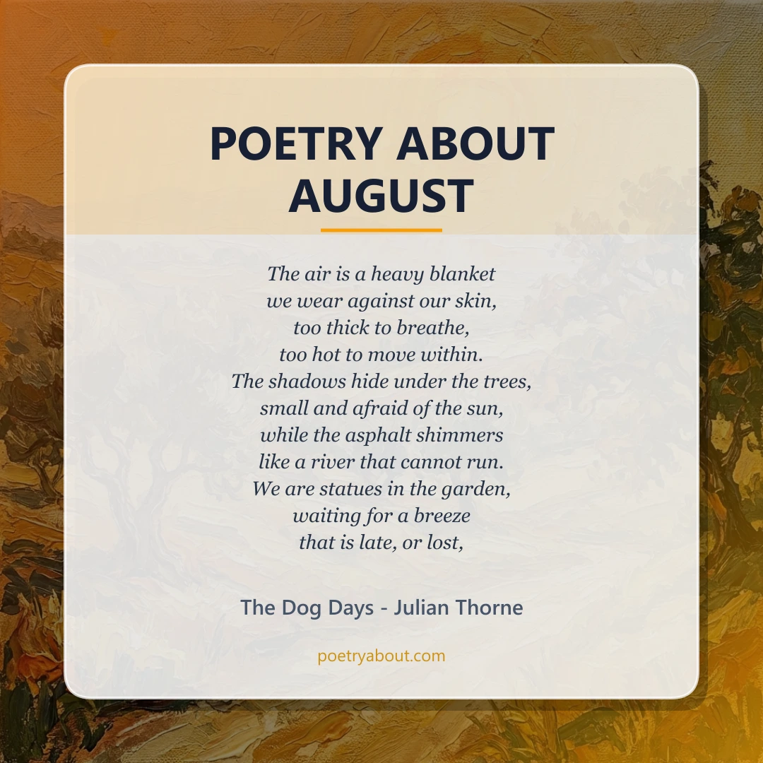 Poetry about Poetry About August - Social Card