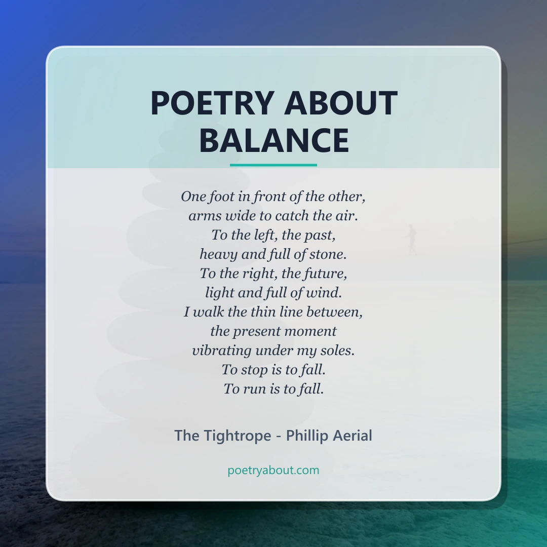 Poetry about Poetry About Balance - Social Card