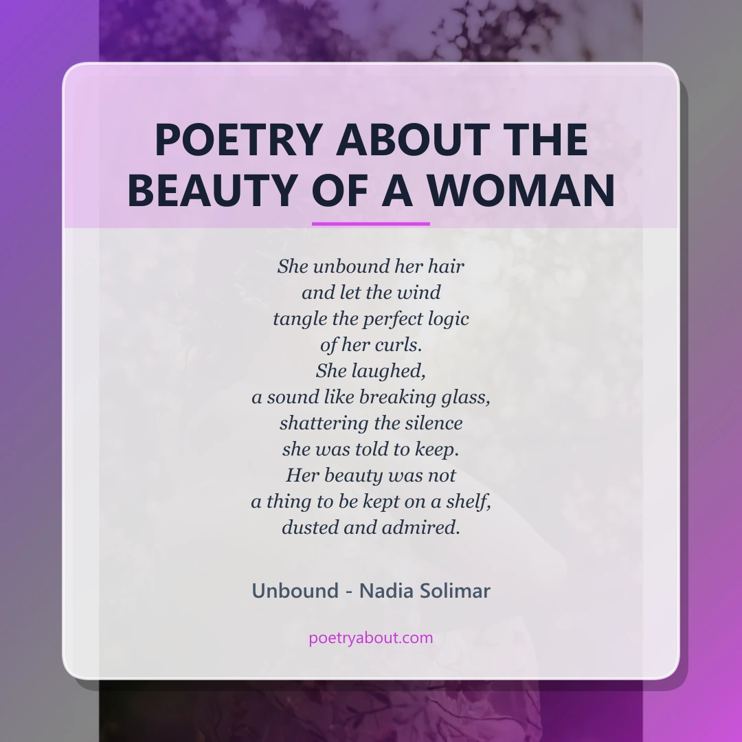 Poetry about Poetry About the Beauty of a Woman - Social Card