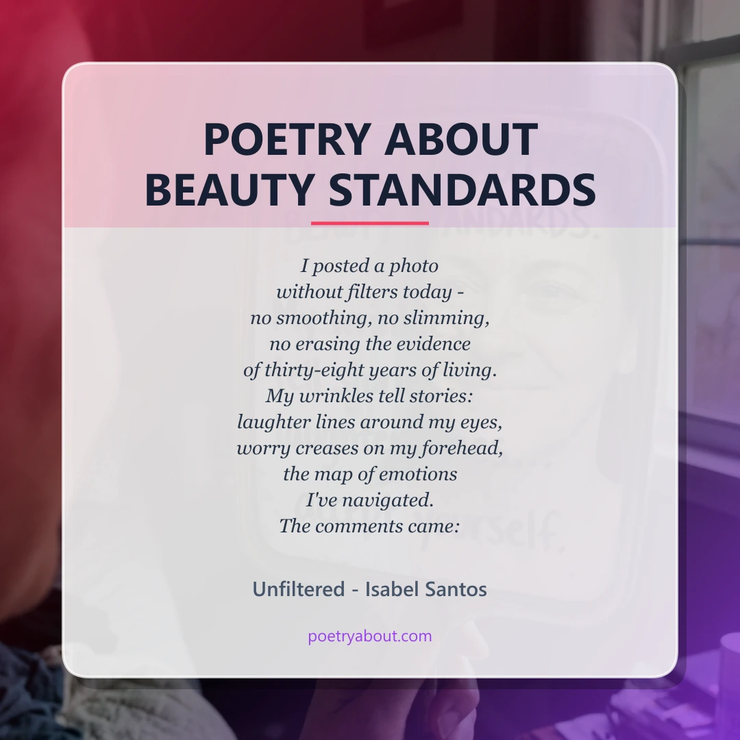 Poetry about Poetry About Beauty Standards - Social Card
