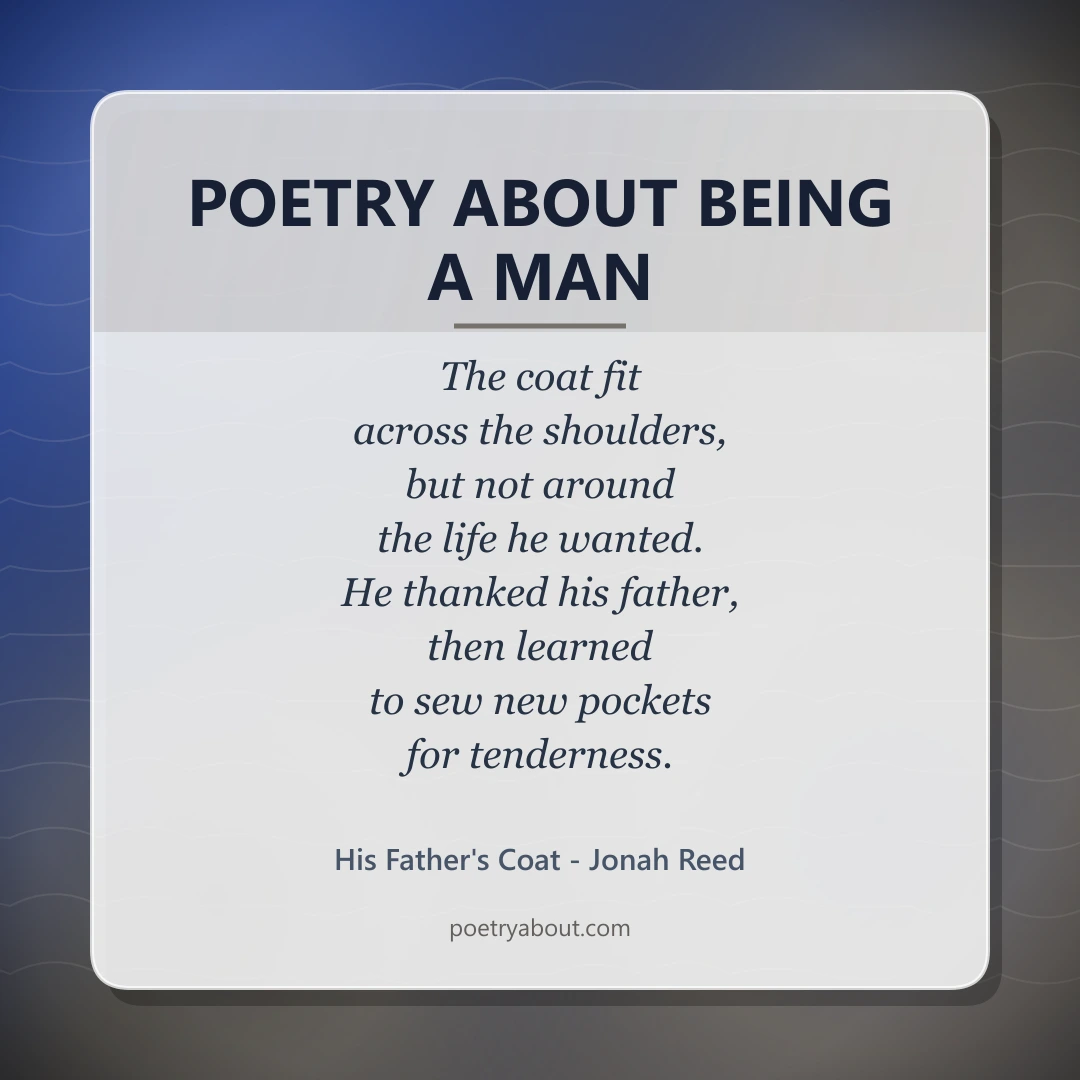 Poetry about Poetry About Being A Man - Social Card