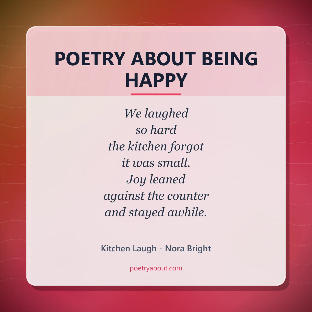Poetry about Poetry About Being Happy - Social Card