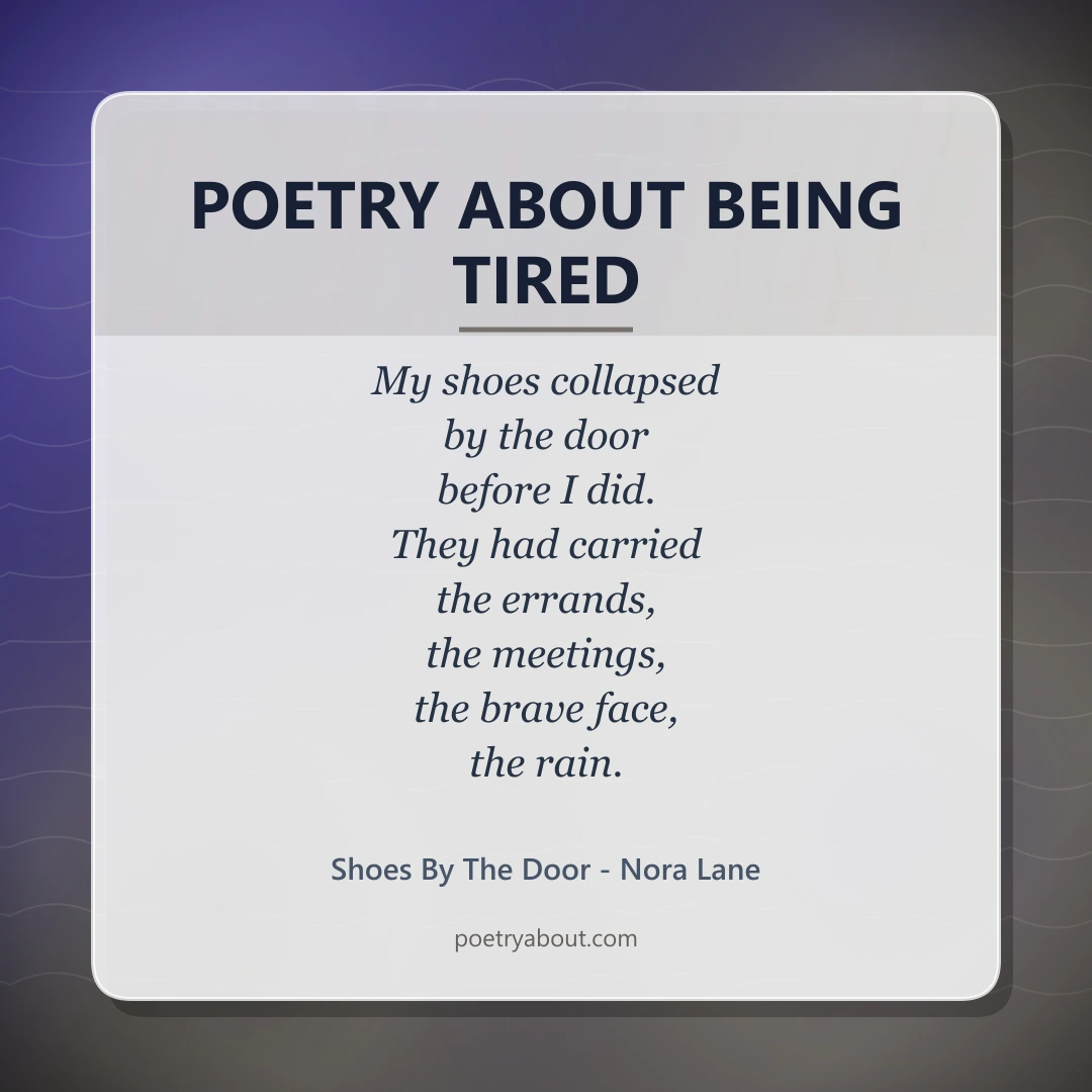 Poetry about Poetry About Being Tired - Social Card