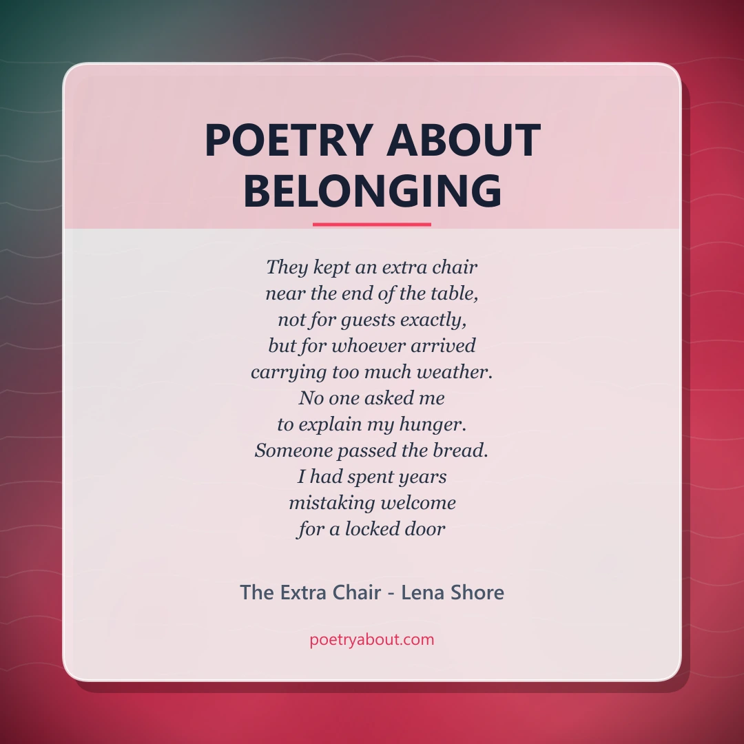 Poetry about Poetry About Belonging - Social Card