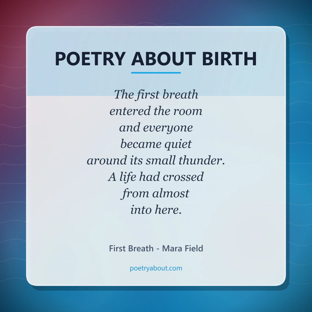 Poetry about Poetry About Birth - Social Card