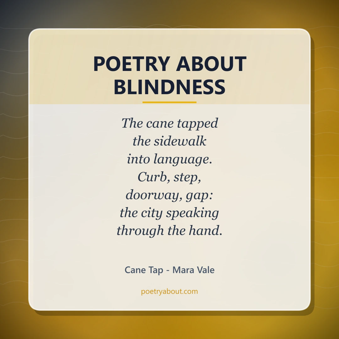 Poetry about Poetry About Blindness - Social Card