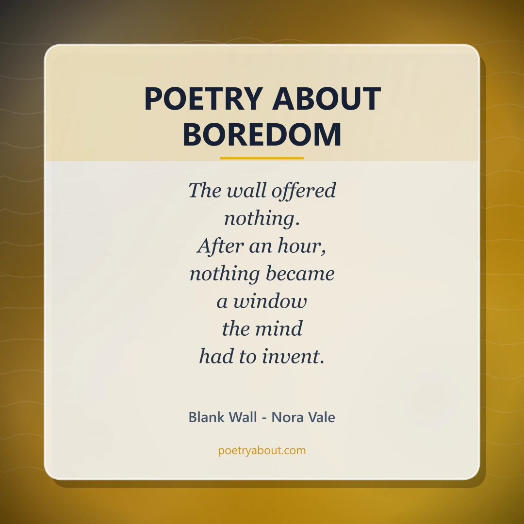 Poetry about Poetry About Boredom - Social Card