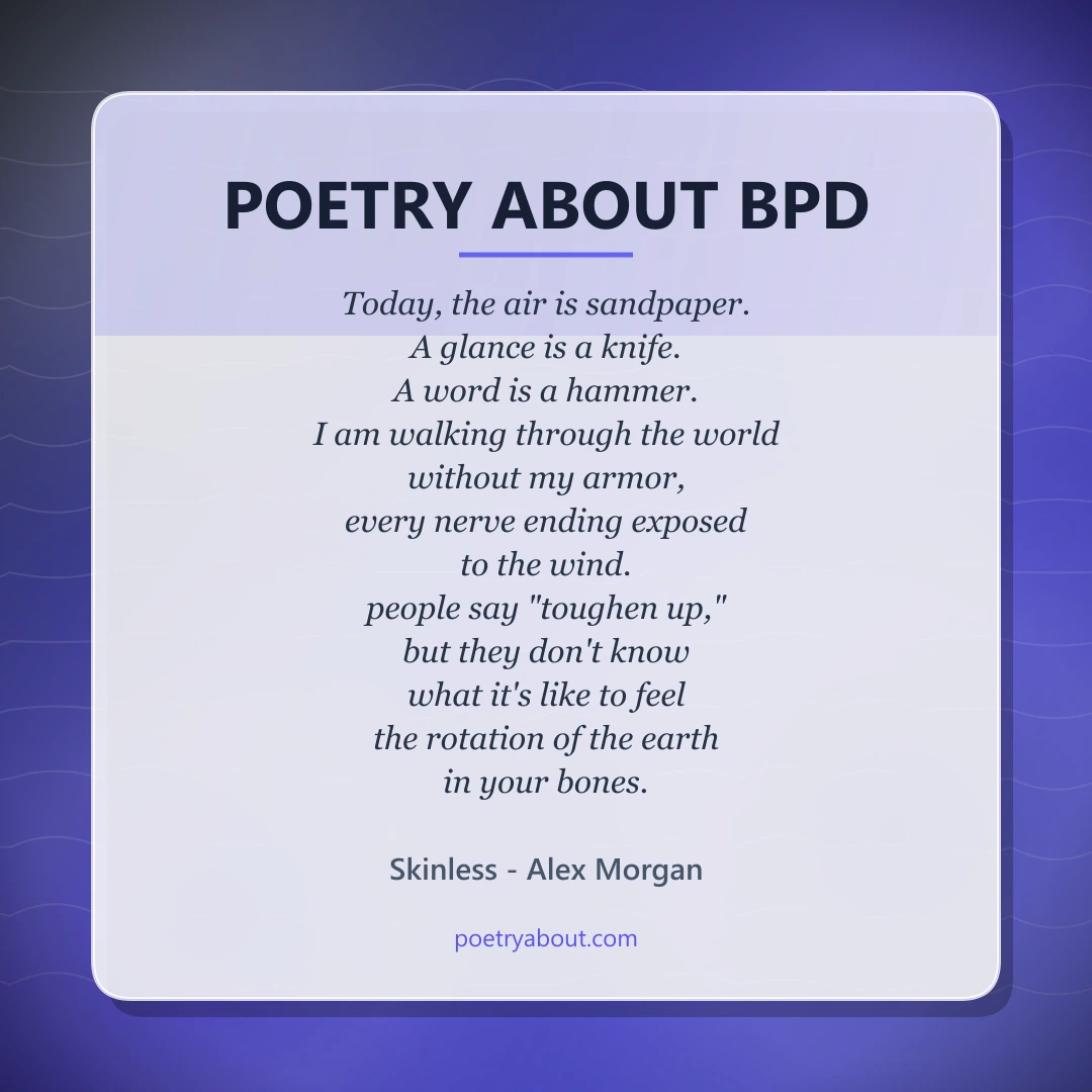 Poetry about Poetry About BPD - Social Card