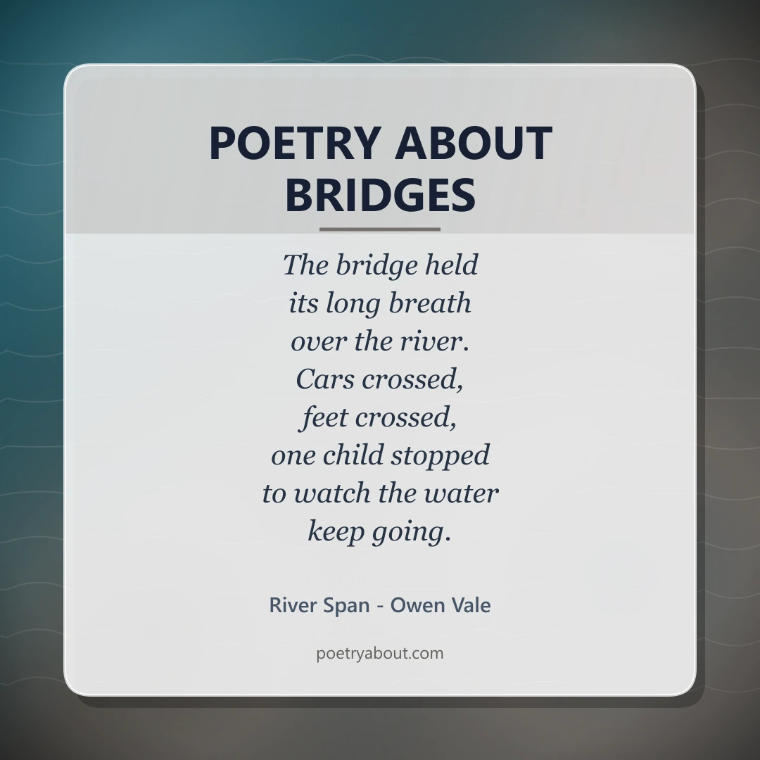 Poetry about Poetry About Bridges - Social Card