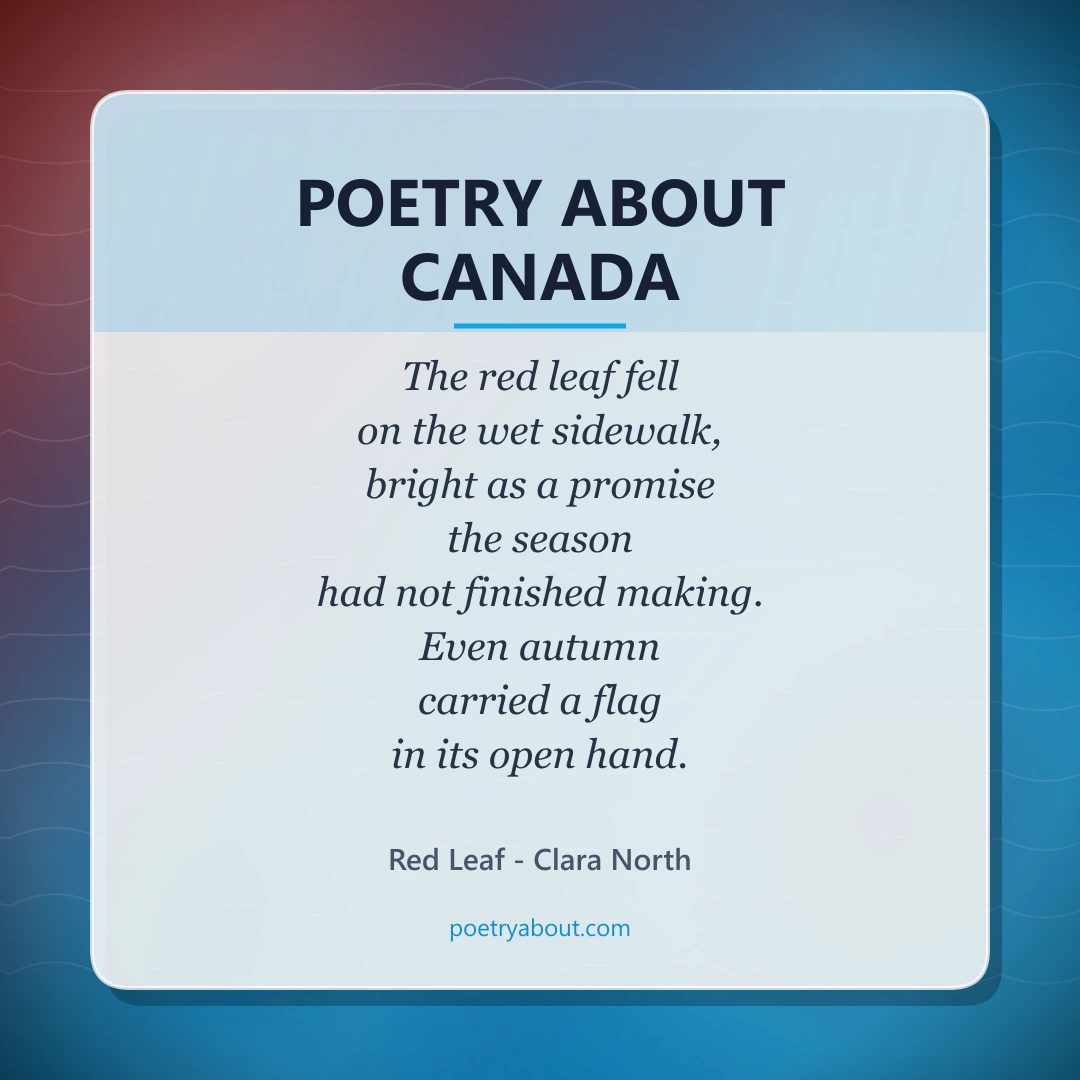 Poetry about Poetry About Canada - Social Card