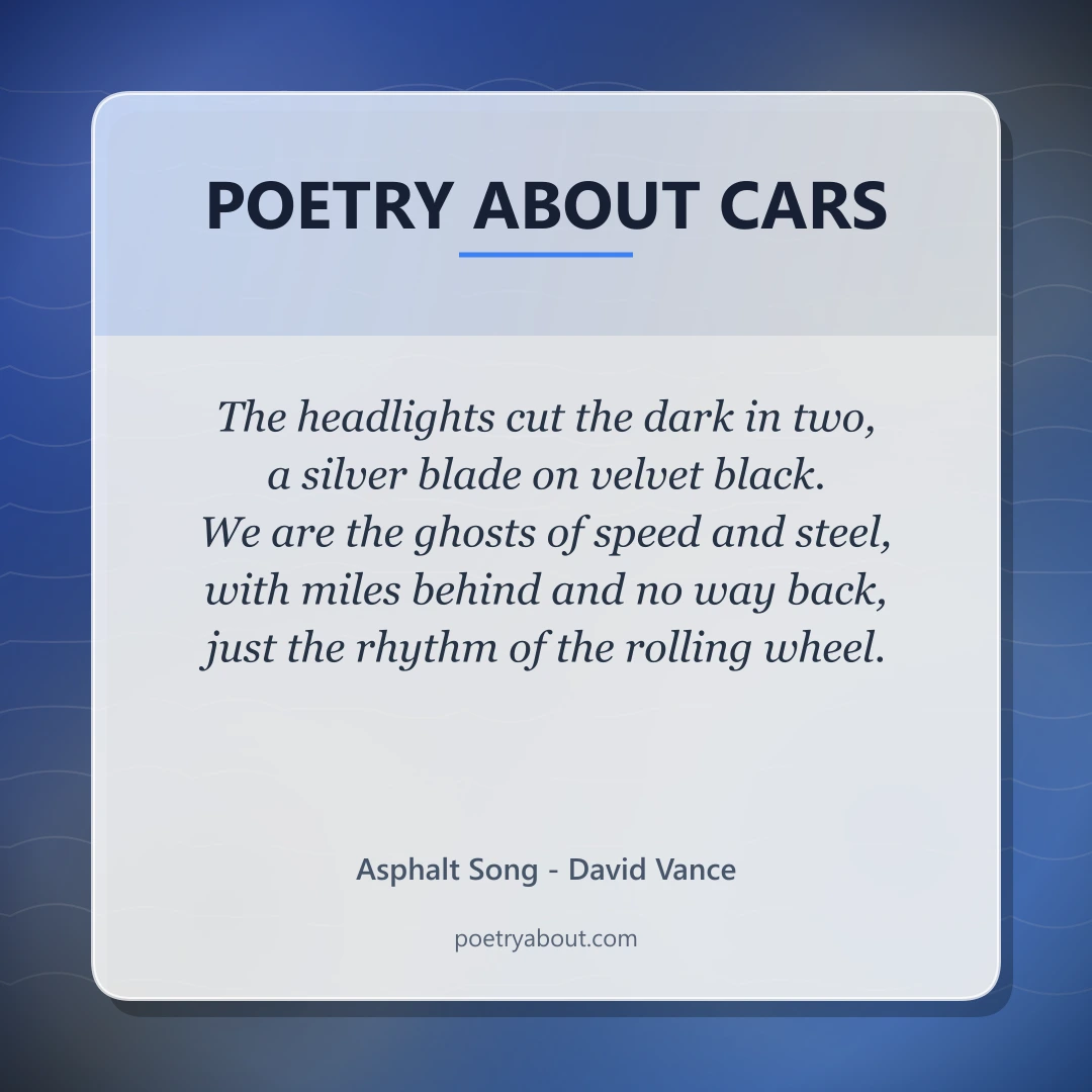 Poetry about Poetry About Cars - Social Card