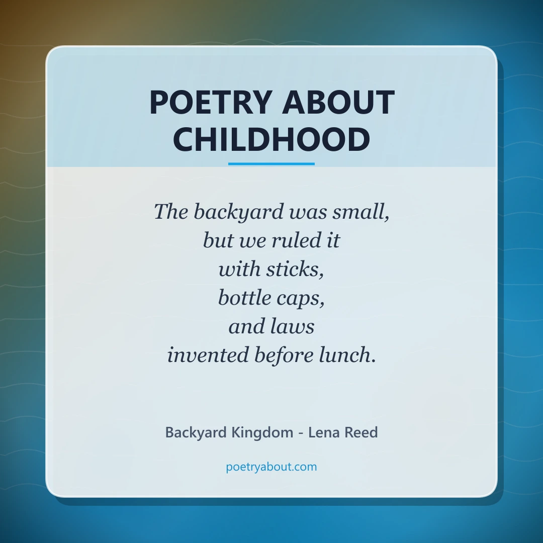 Poetry about Poetry About Childhood - Social Card
