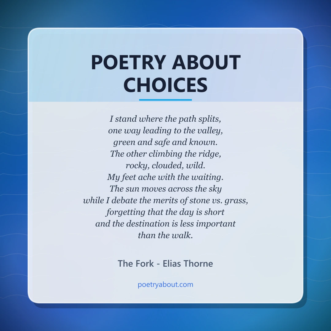 Poetry about Poetry About Choices - Social Card