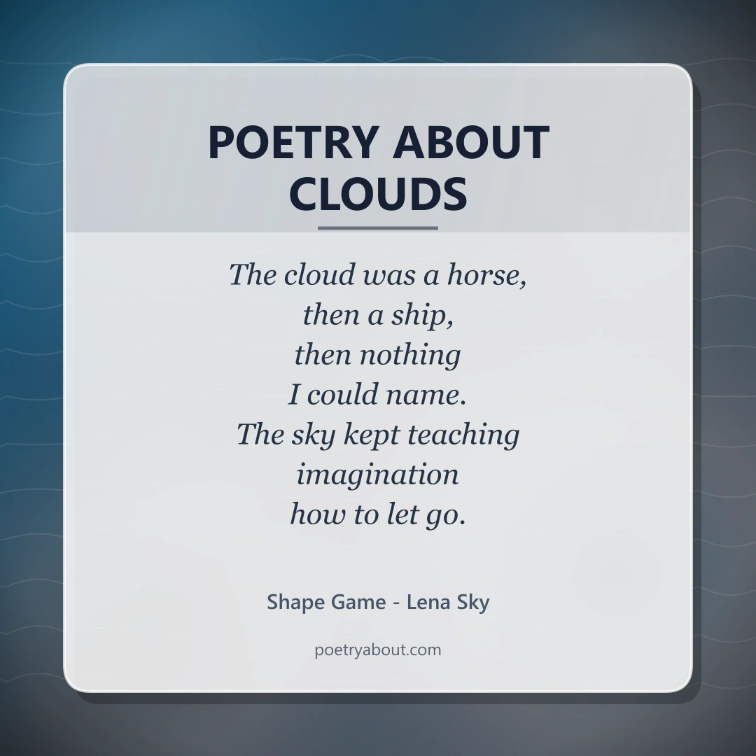 Poetry about Poetry About Clouds - Social Card