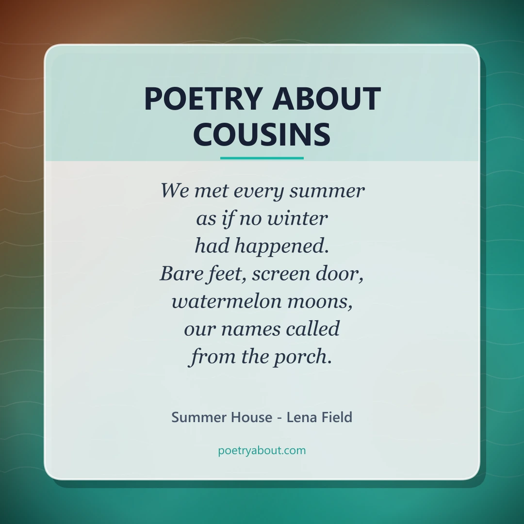 Poetry about Poetry About Cousins - Social Card