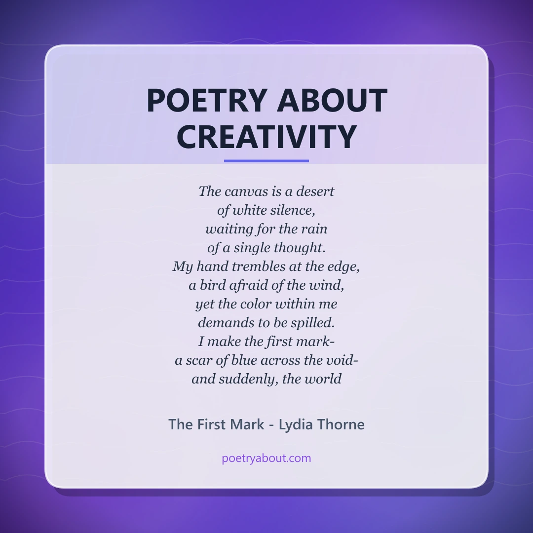 Poetry about Poetry About Creativity - Social Card