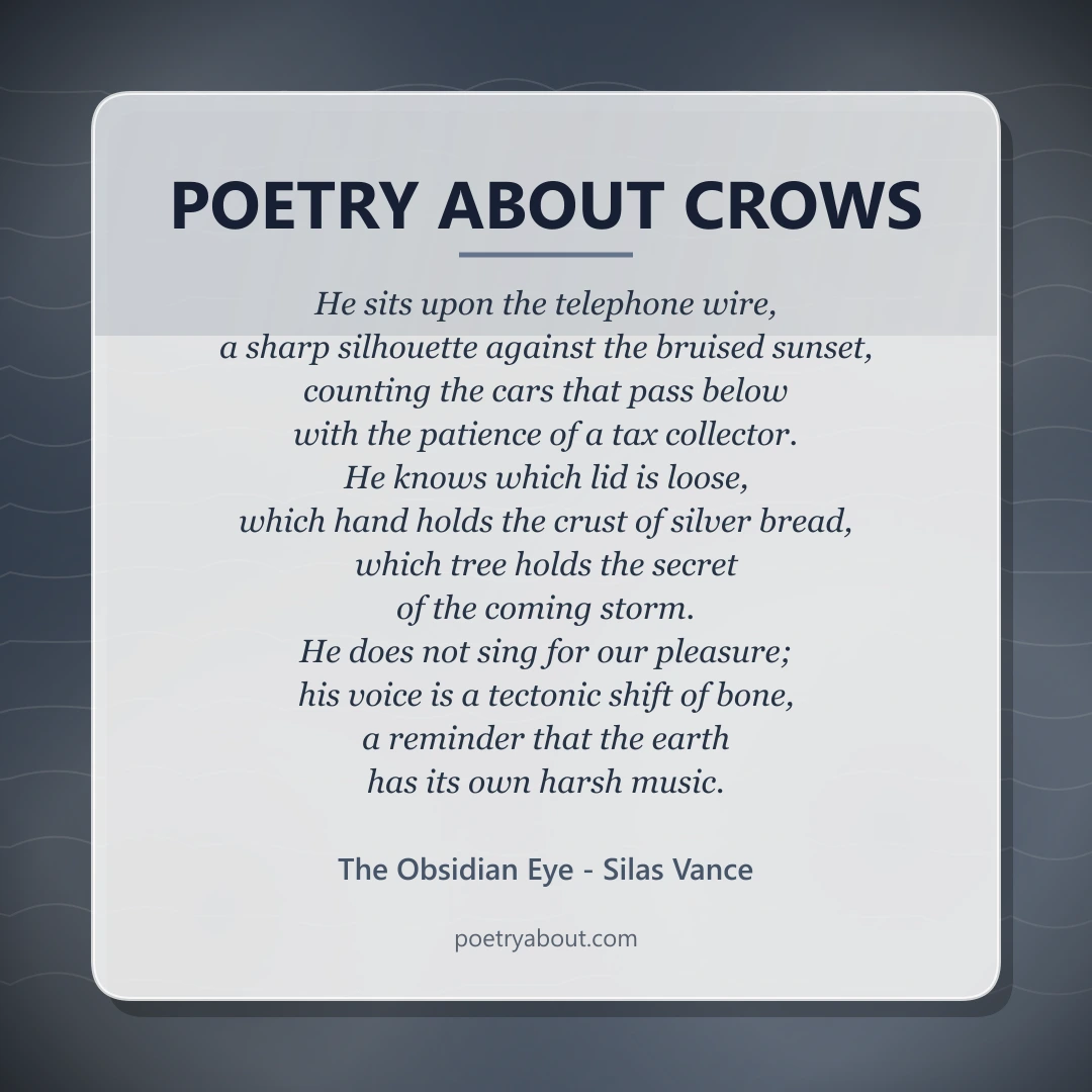 Poetry about Poetry About Crows - Social Card
