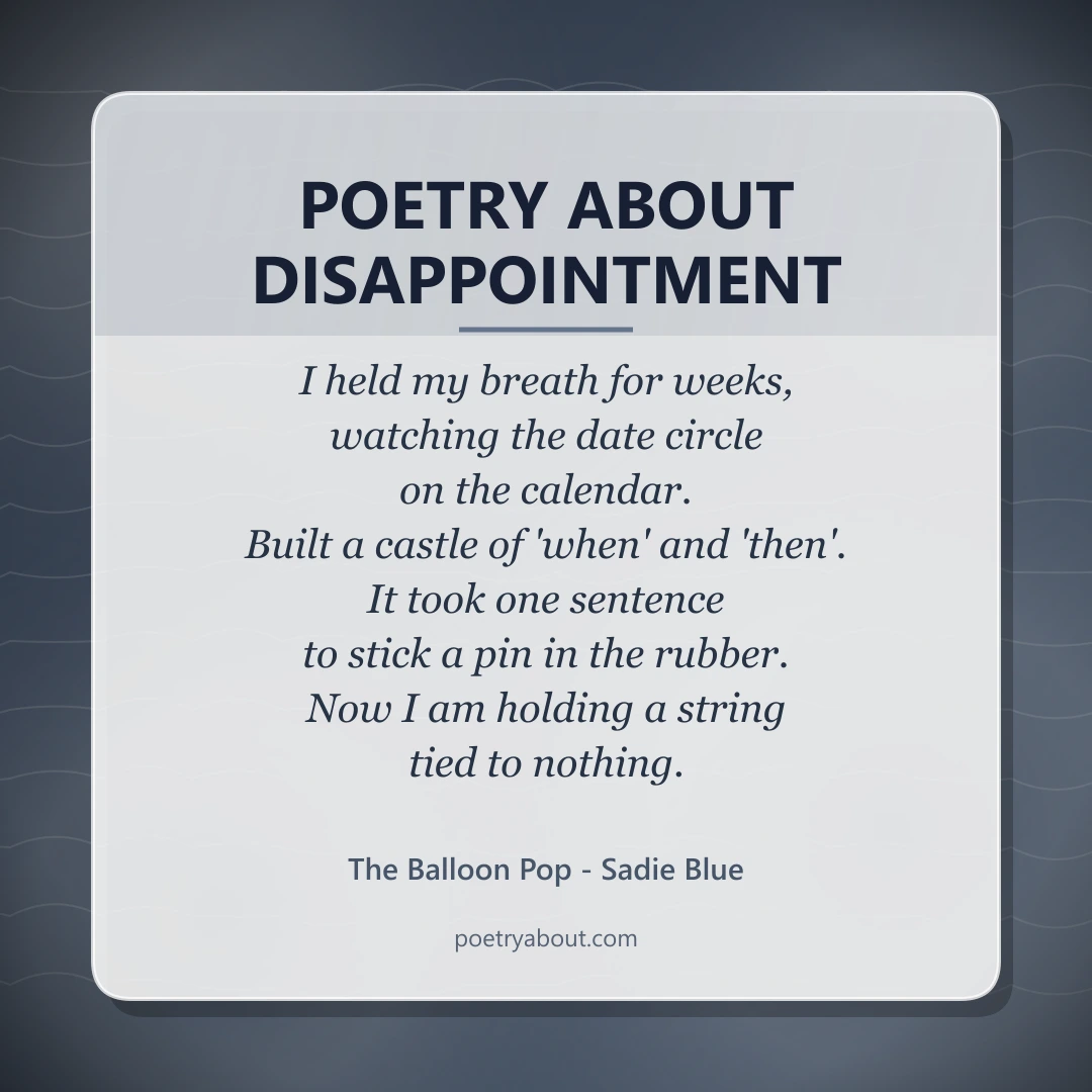 Poetry about Poetry About Disappointment - Social Card