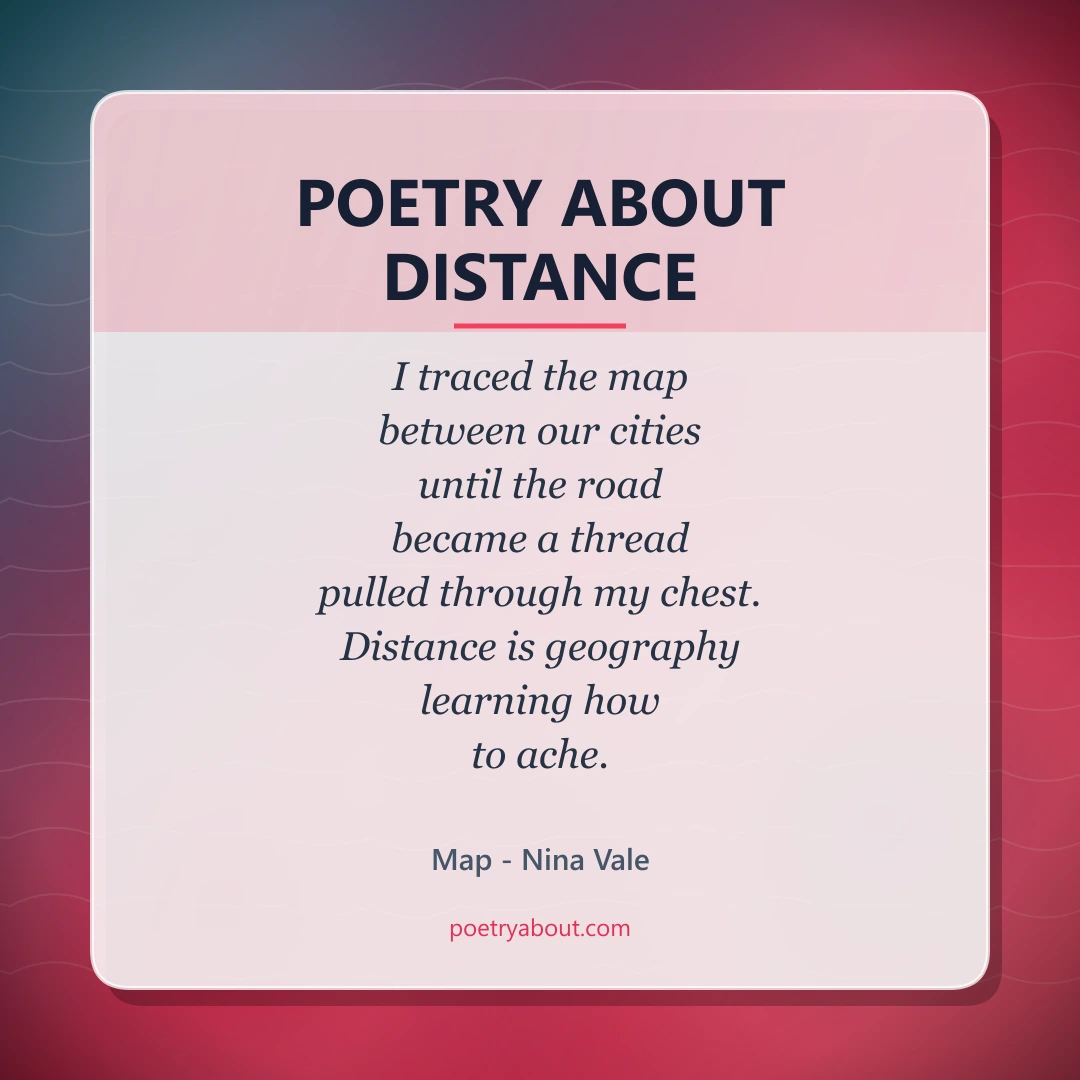 Poetry about Poetry About Distance - Social Card