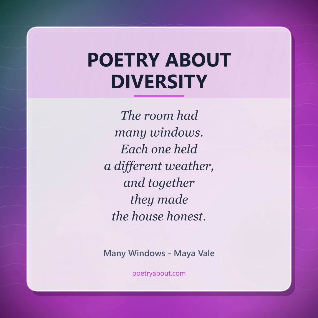 Poetry about Poetry About Diversity - Social Card