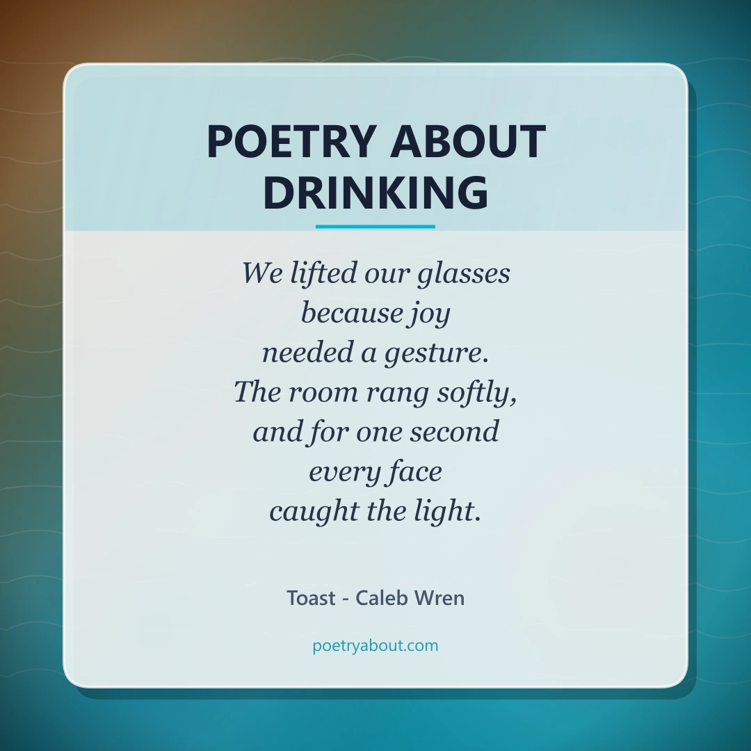 Poetry about Poetry About Drinking - Social Card