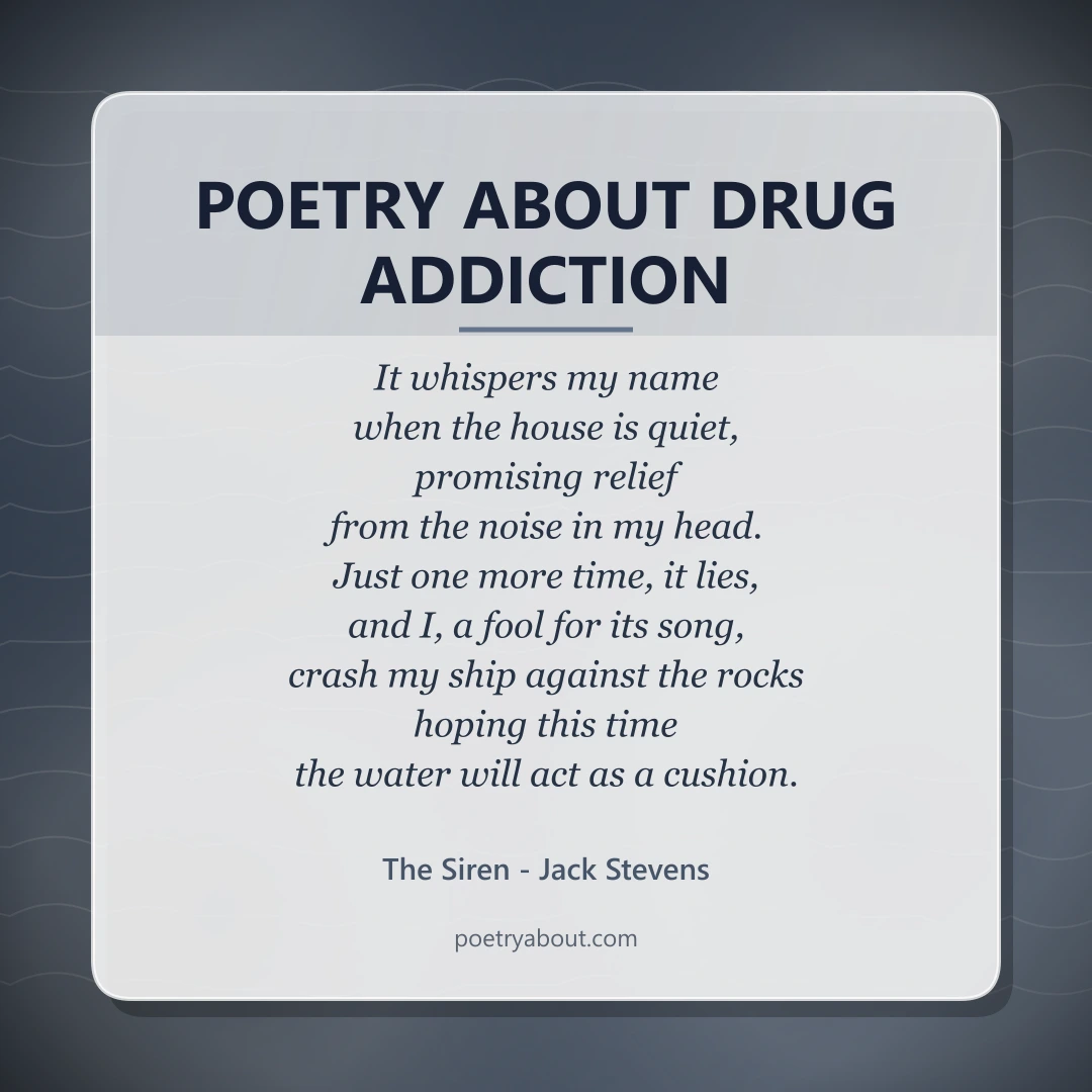 Poetry about Poetry About Drug Addiction - Social Card
