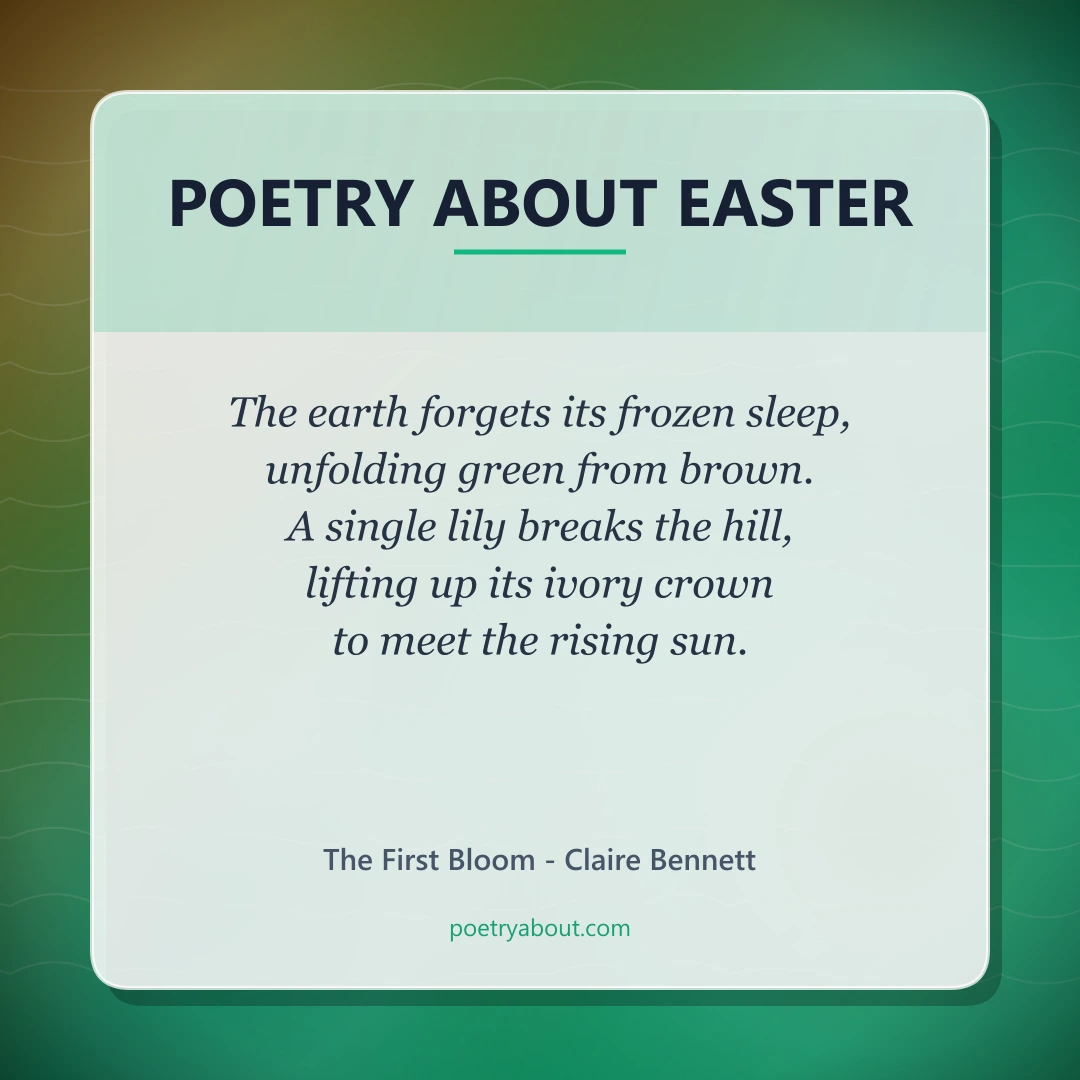 Poetry about Poetry About Easter - Social Card