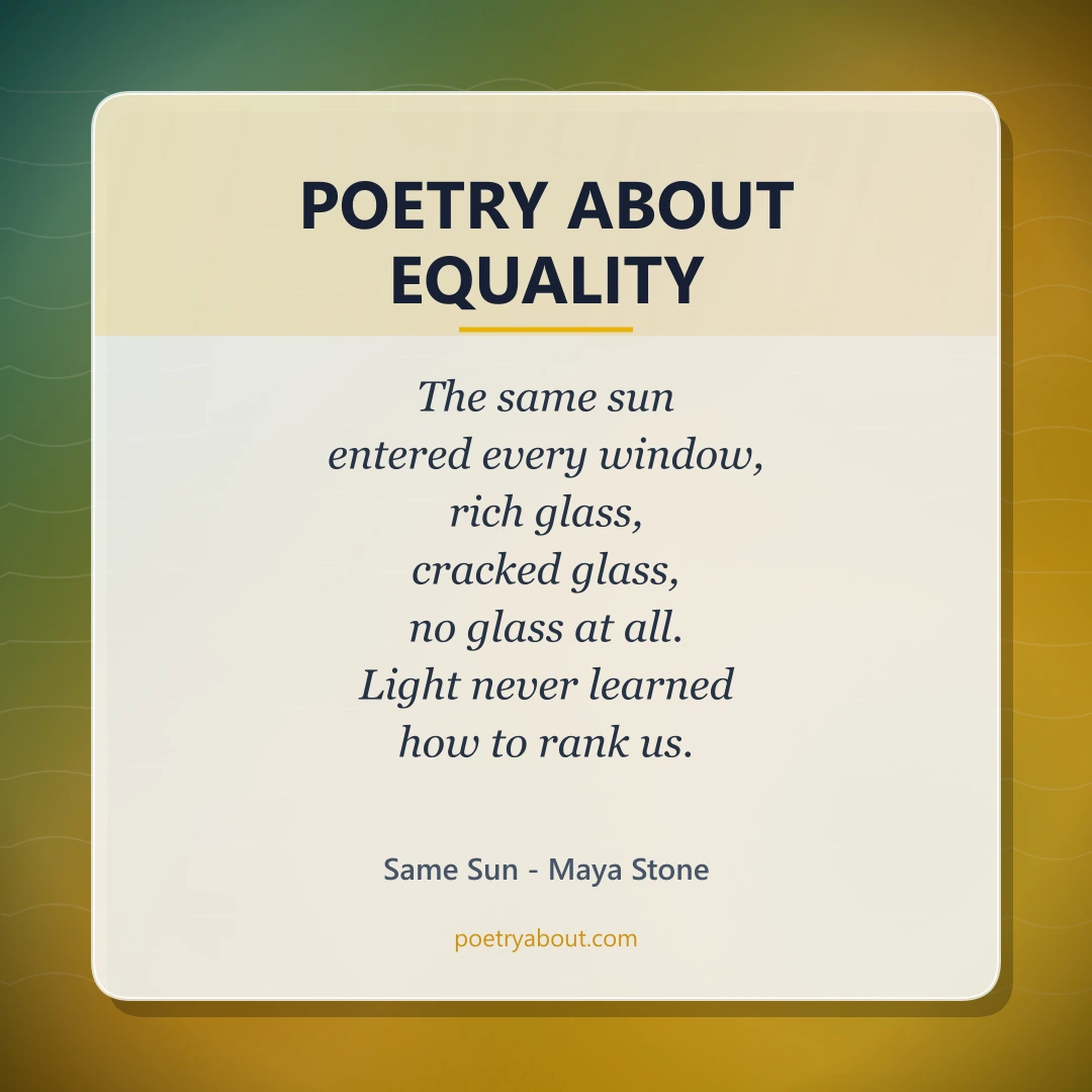 Poetry about Poetry About Equality - Social Card