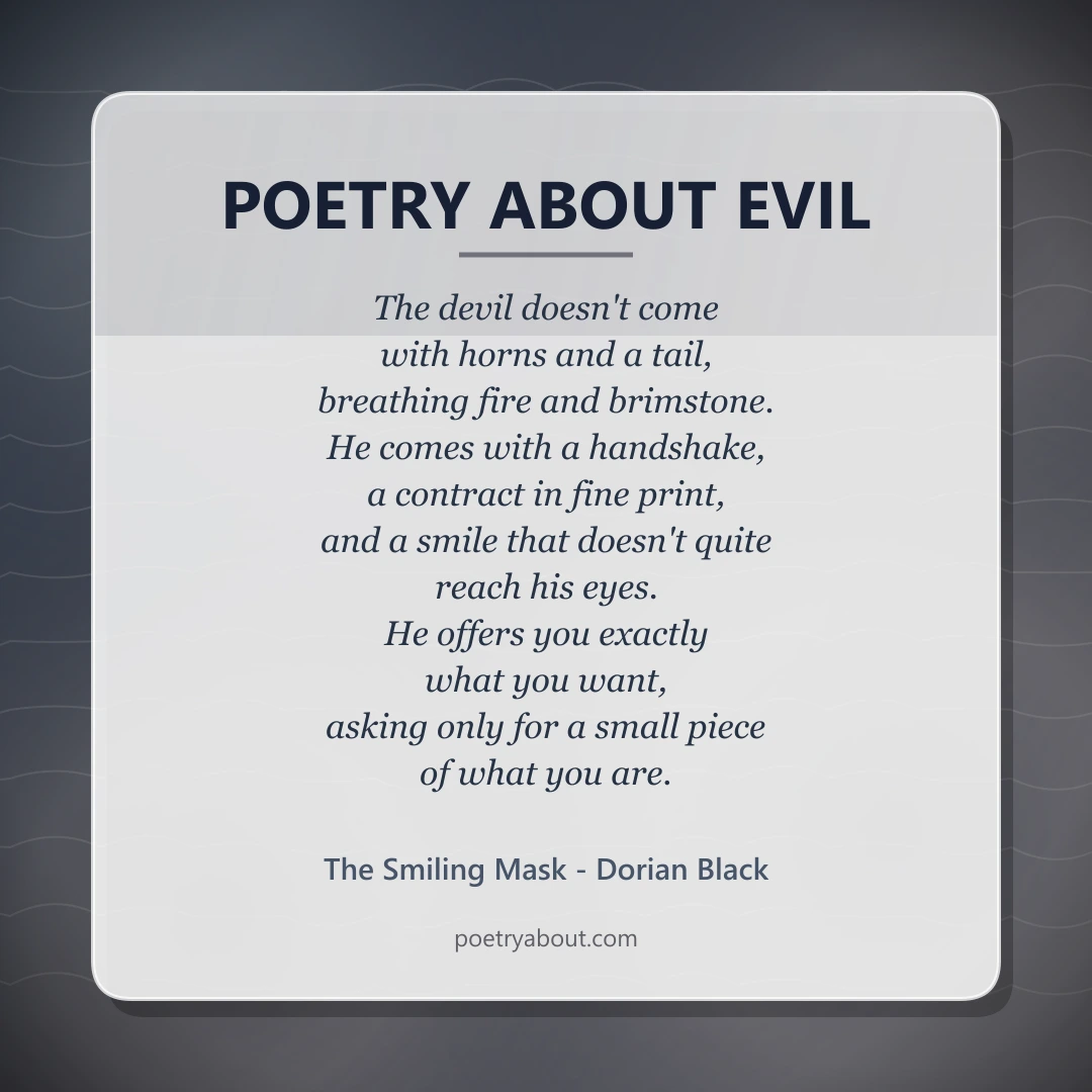 Poetry about Poetry About Evil - Social Card