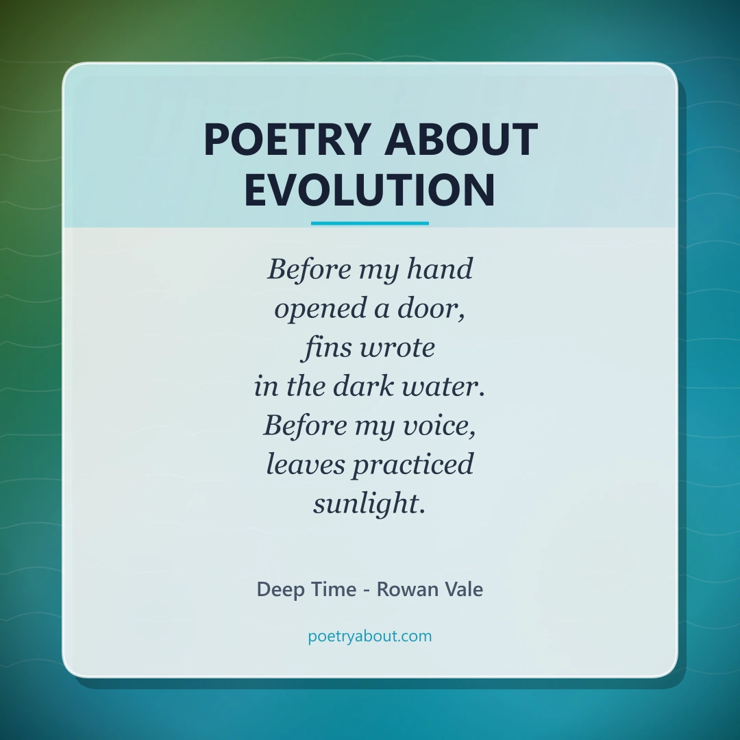 Poetry about Poetry About Evolution - Social Card