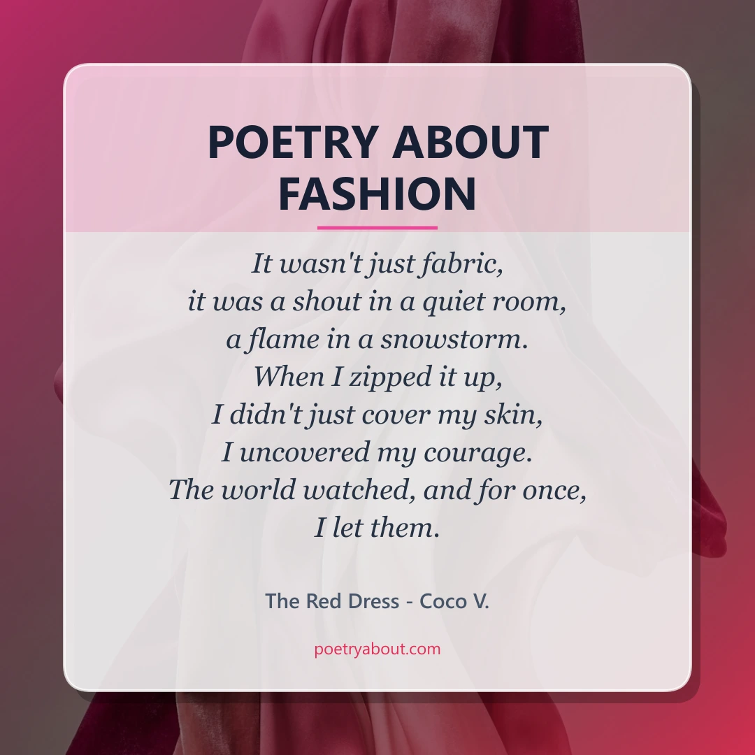 Poetry about Poetry About Fashion - Social Card