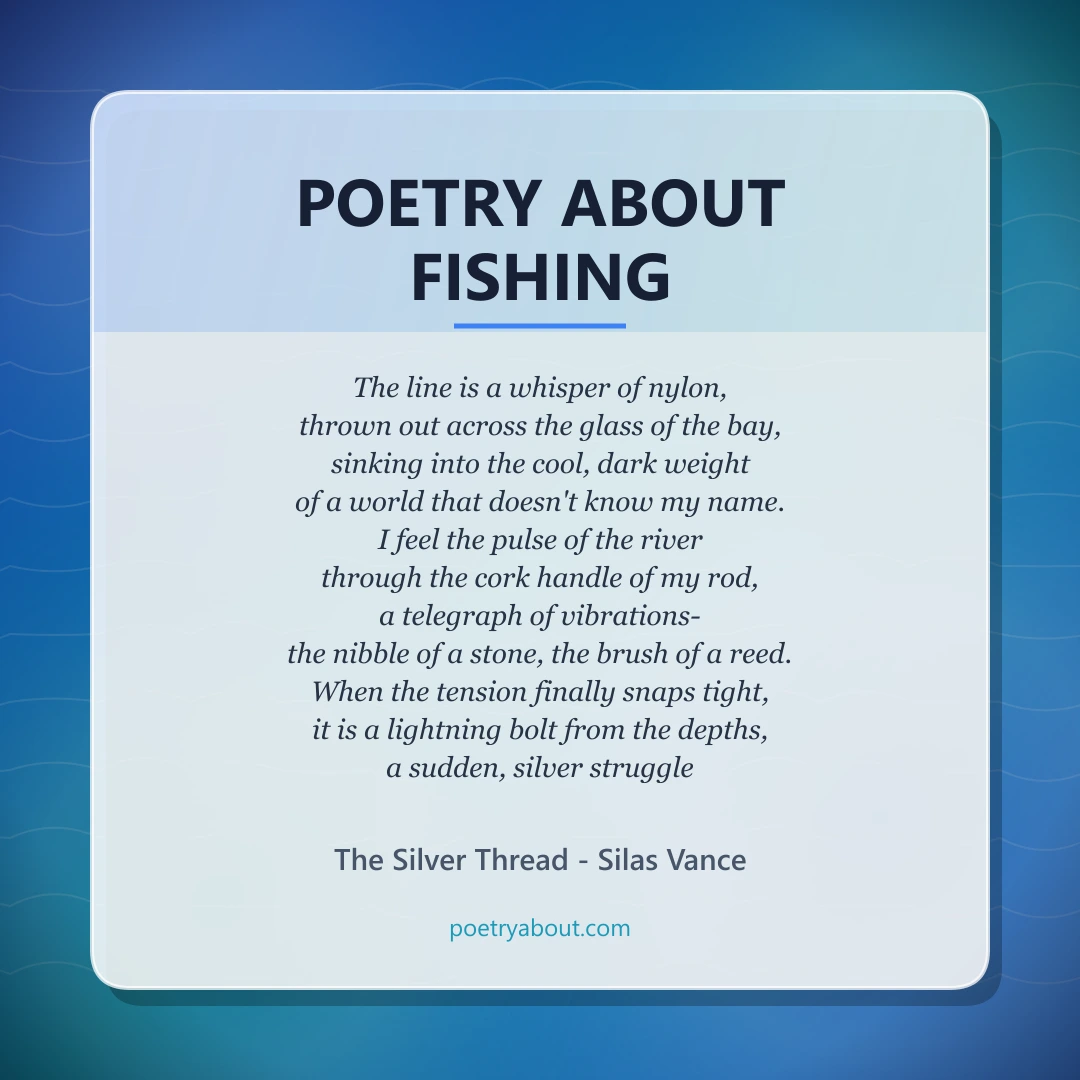 Poetry about Poetry About Fishing - Social Card