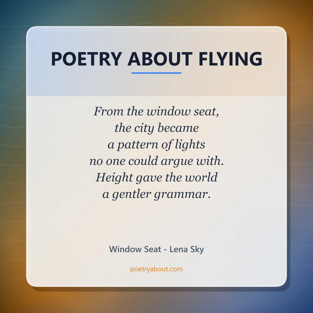 Poetry about Poetry About Flying - Social Card