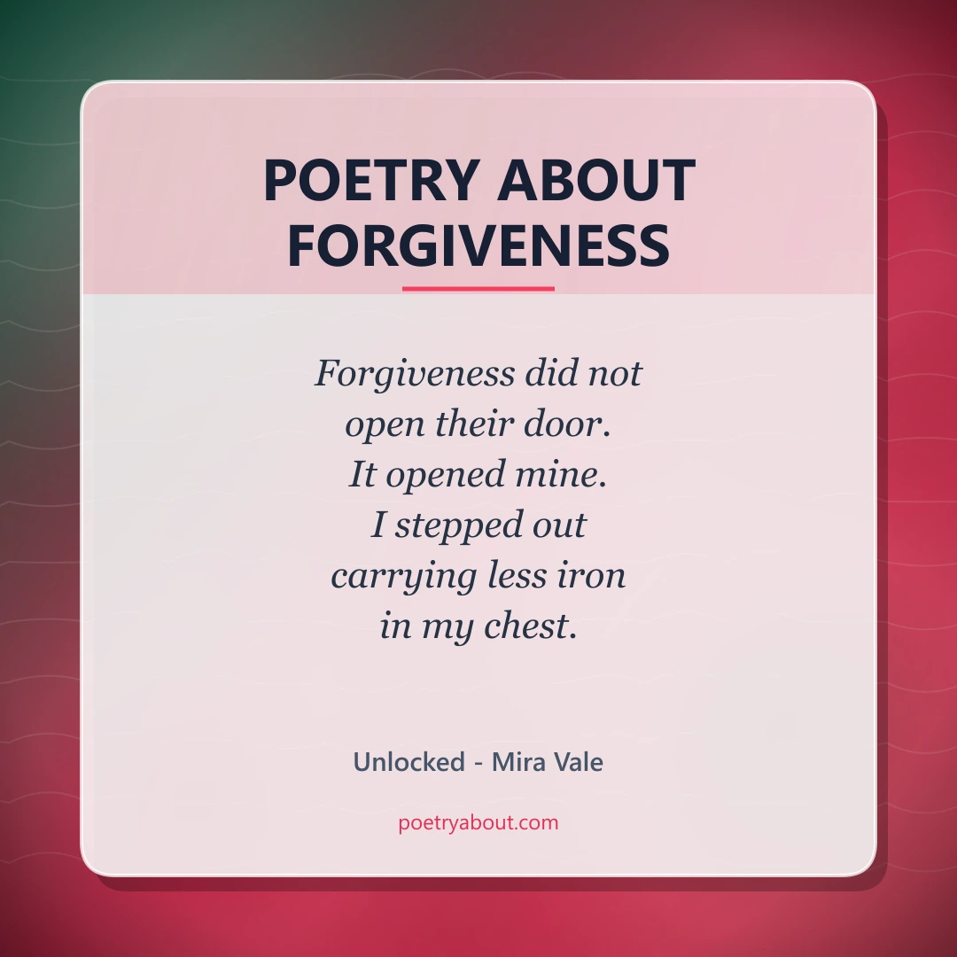 Poetry about Poetry About Forgiveness - Social Card