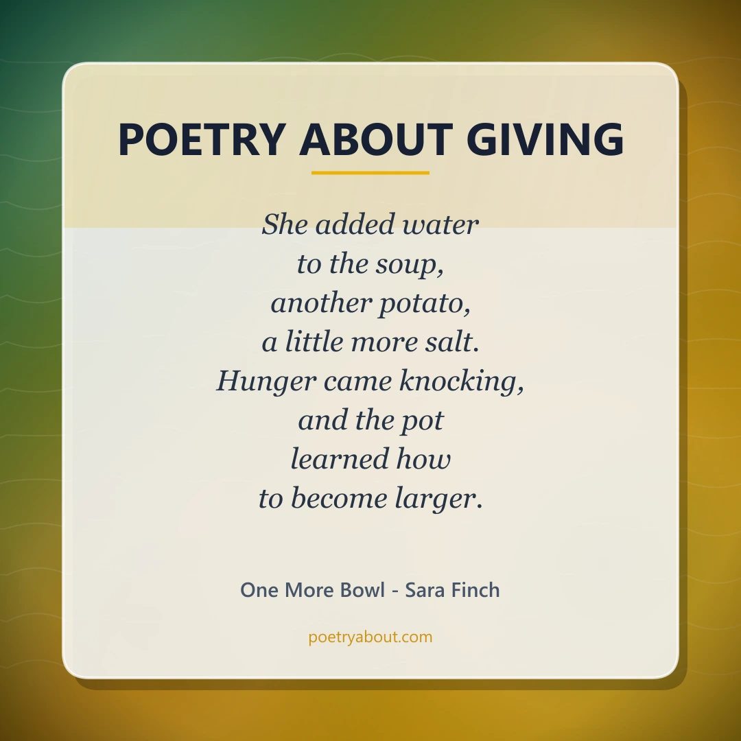 Poetry about Poetry About Giving - Social Card
