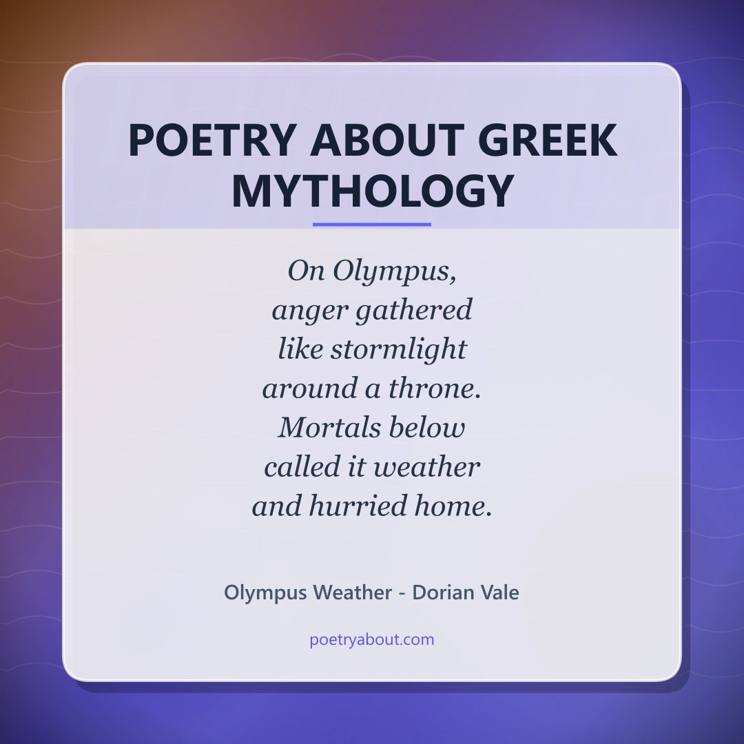 Poetry about Poetry About Greek Mythology - Social Card