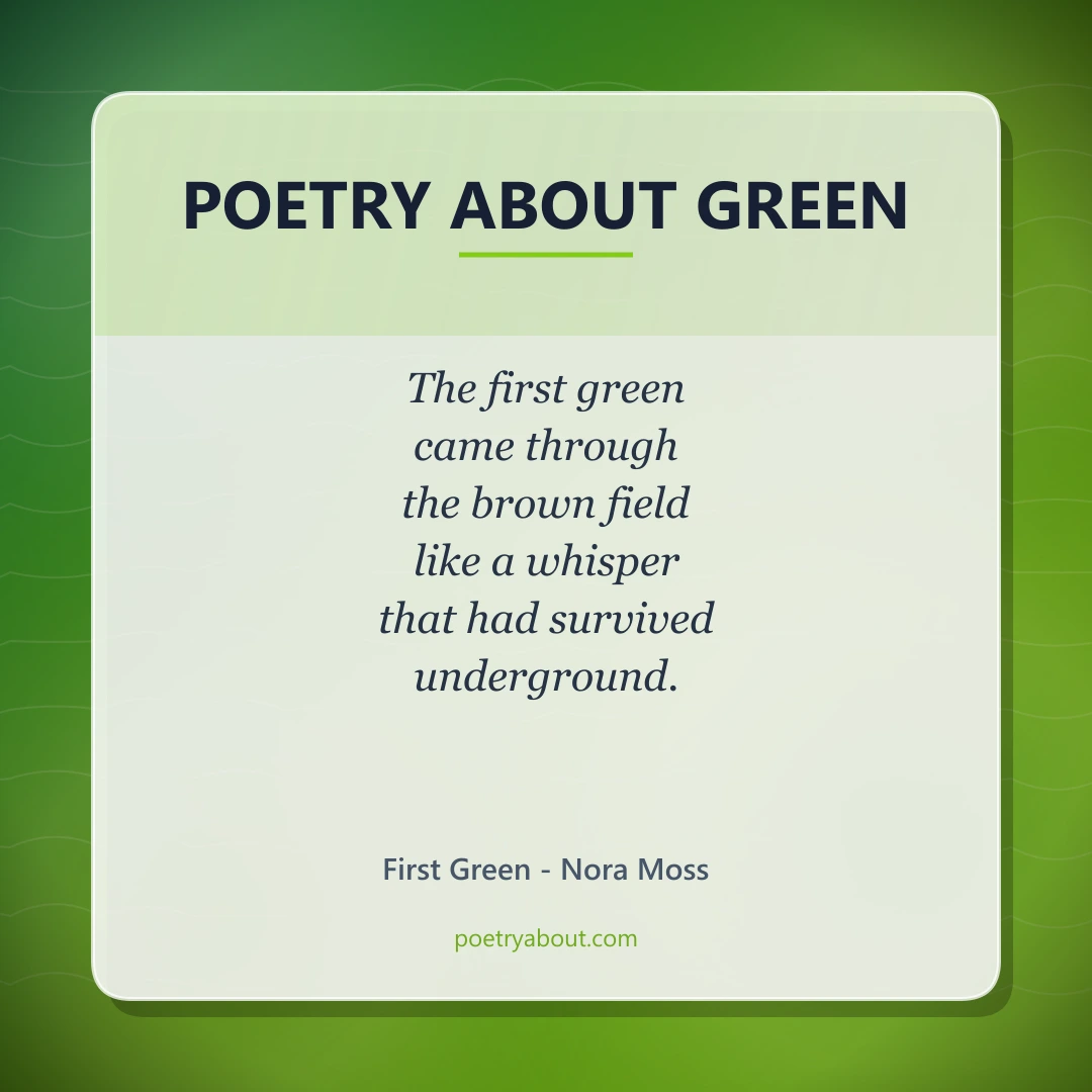 Poetry about Poetry About Green - Social Card