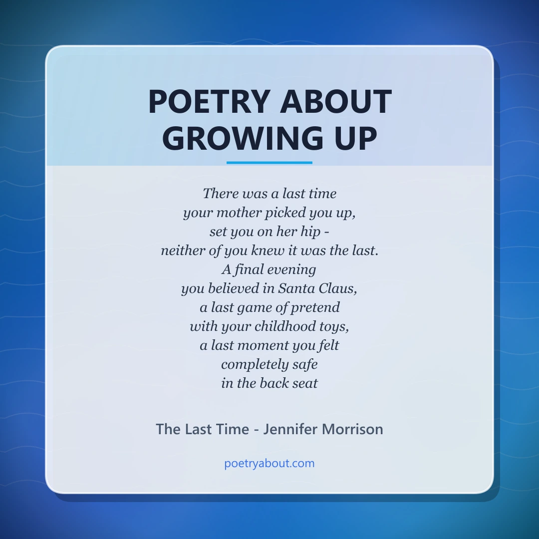 Poetry about Poetry About Growing Up - Social Card