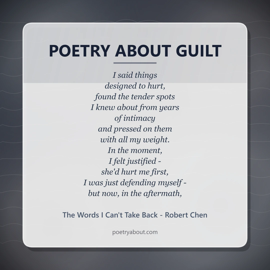 Poetry about Poetry About Guilt - Social Card