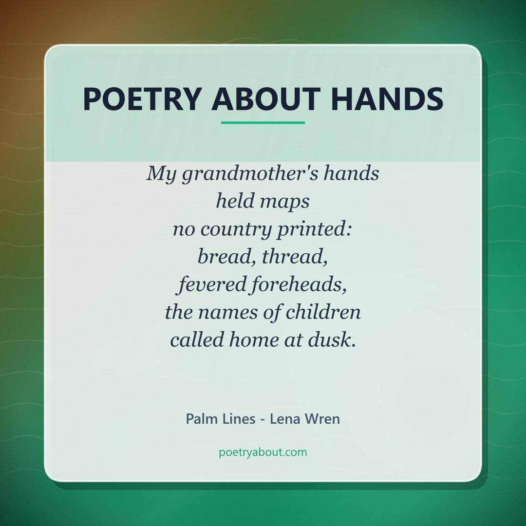 Poetry about Poetry About Hands - Social Card