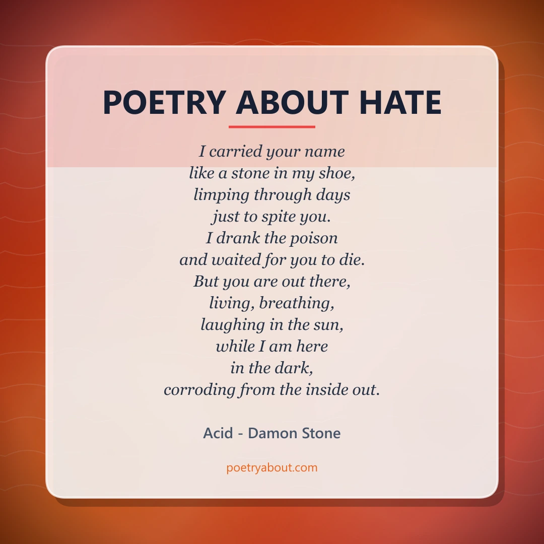 Poetry about Poetry About Hate - Social Card