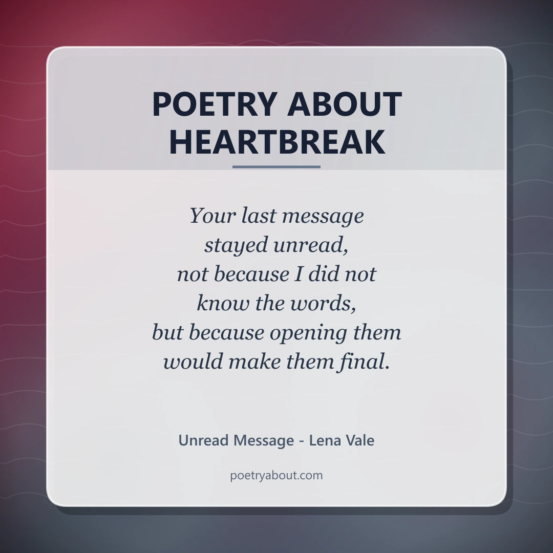 Poetry about Poetry About Heartbreak - Social Card